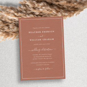Invitation Mariage de script en terre cuite