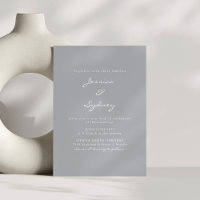 Mariage de script minimaliste moderne en gris pâté