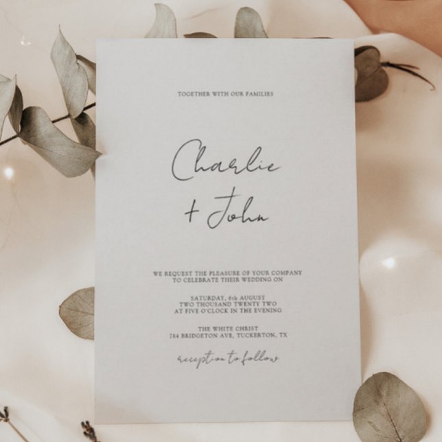 Invitation Mariage de script moderne simple (Créateur téléchargé)