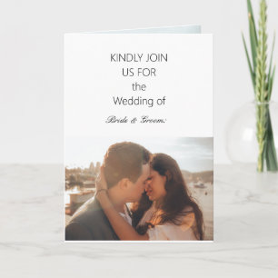 Invitation Mariage de script photo moderne personnalisé