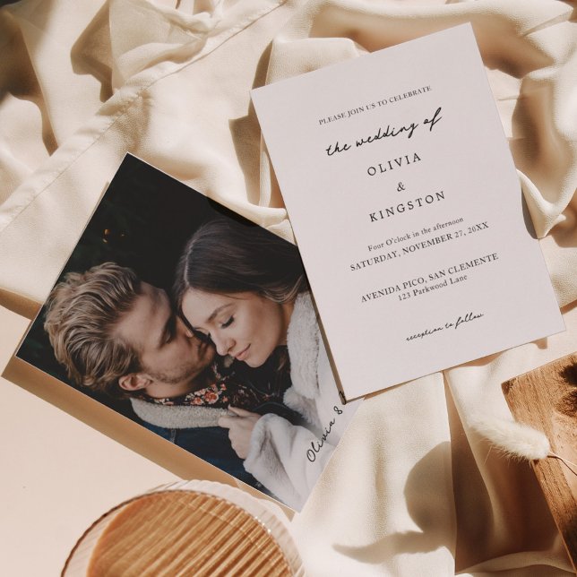 Invitation Mariage de script simple romantique (Créateur téléchargé)