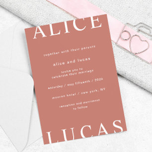 Invitation Mariage de script ultra moderne