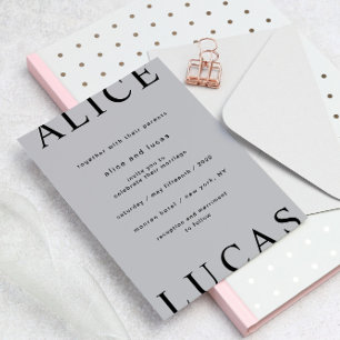 Invitation Mariage de script ultra moderne
