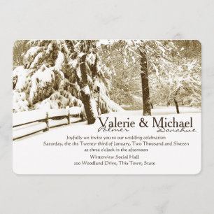 Invitation Mariage de sérénité hivernale