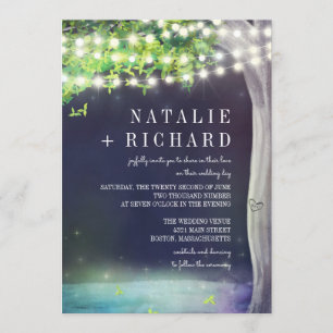 Invitation Mariage de soirée de l'étang enchanté