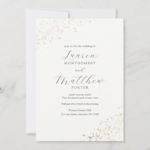 Invitation Mariage de Speckles Gold