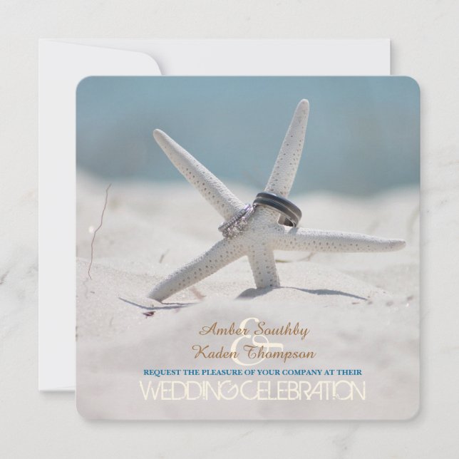 Invitation Mariage de Starfish Beach (Devant)