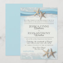 Mariage de Starfish et Lace Vintage Blue Beach