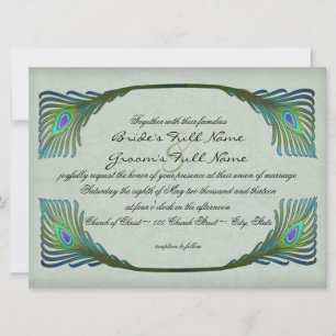 Invitation Mariage de style Art nouveau Vintage
