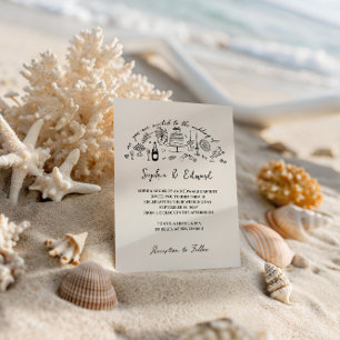 Invitation Mariage de style dessiné à la main et fantaisiste