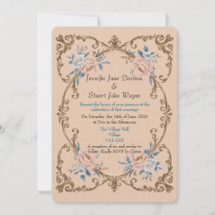 Invitation Mariage de style Rococo élégant