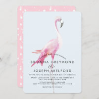 Mariage de style Tropical Flamant rose rose