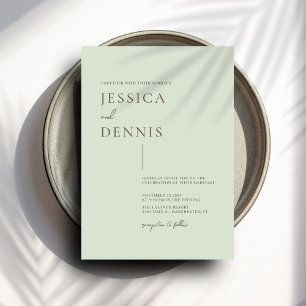 Invitation Mariage de taille de script minimaliste moderne