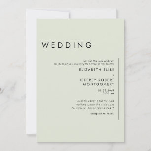 Invitation Mariage de taille ultra-contemporain