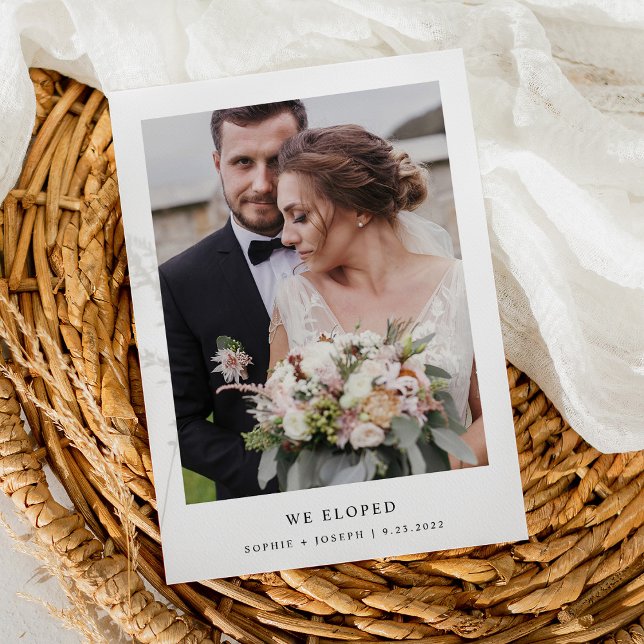 Invitation Mariage de texte et de photo simple et élégant (Créateur téléchargé)