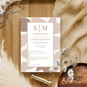 Invitation Mariage de ton café Brown