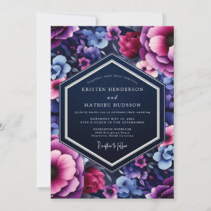 Invitation Mariage de ton joyau Magenta Indigo