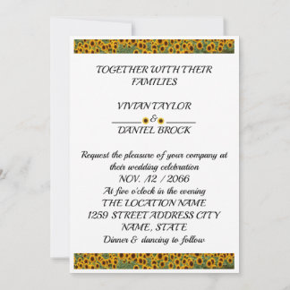 Invitation mariage de tournesol