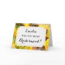 Mariage de tournesol aquarelle Bridesmaid