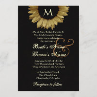Mariage de tournesol coloré par or antique