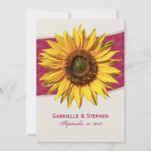 Invitation Mariage de tournesol d'été