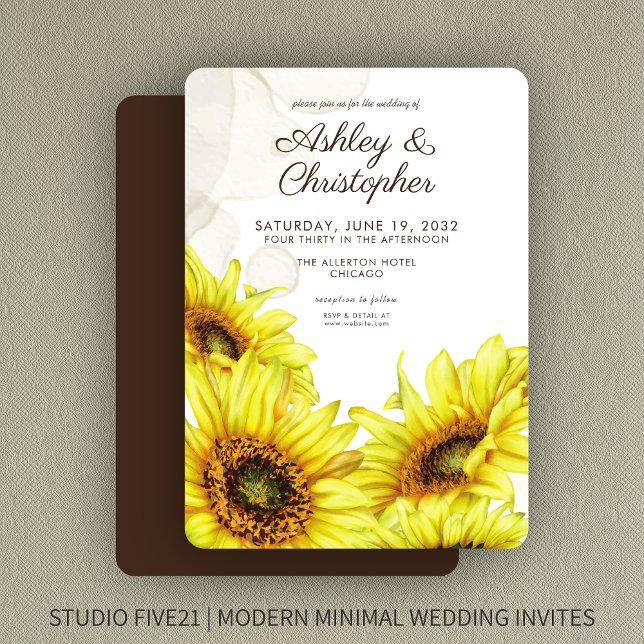 Invitation Mariage de tournesol écossais (Créateur téléchargé)