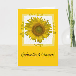 Invitation Mariage de tournesol jaune