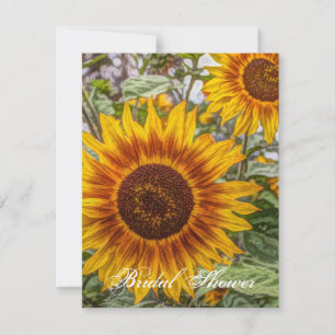 Invitation mariage de tournesol jaune du pays occidental