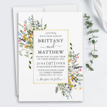Mariage de trame or Fleur sauvage à aquarelle déli