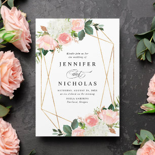 Invitation Mariage de trame or flush Spring