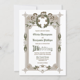 Invitation Mariage de trame vintage