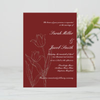 Mariage de tulipe minimaliste rouge