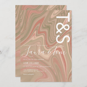 Invitation Mariage de typographie de l'Agate en terre cuite d