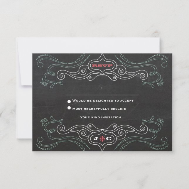 Invitation Mariage de typographie de tableau de bord rustique (Devant)