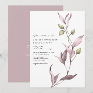 Invitation Mariage de verdure de la vigne de Lavender