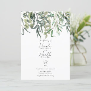 Invitation Mariage de verdure fleurie Eucalyptus