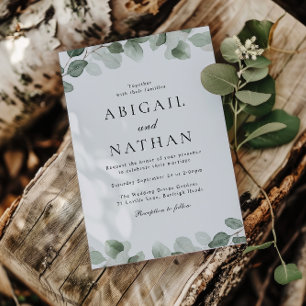 Invitation Mariage de verdure moderne