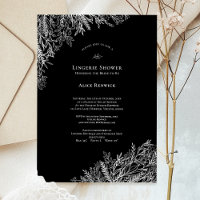 Mariage de verdure noir et blanc Lingerie Douche