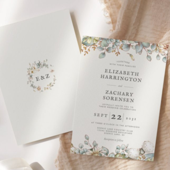 Invitation Mariage de verdure rustique (Créateur téléchargé)