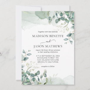 Invitation Mariage de verdure simple et élégant