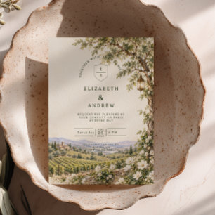 Invitation Mariage de vigne de printemps rustique sous un chê