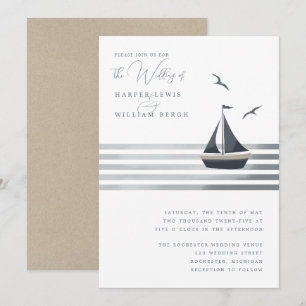 Invitation Mariage de voilier côtier