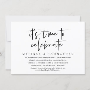 Invitation Mariage décontracté en fuite, C'est le moment de c
