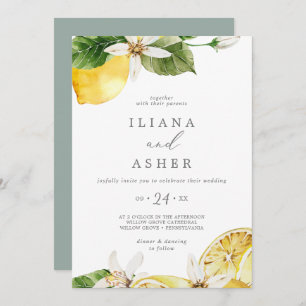 Invitation Mariage Décontracté moderne Lemon Garden