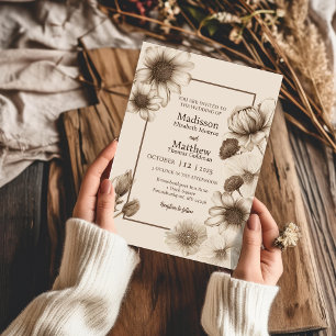 Invitation Mariage d'élégance d'automne