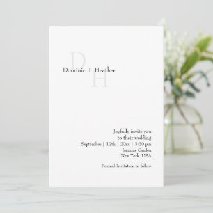 Invitation MARIAGE d'élégance minimaliste CLASSIQUE
