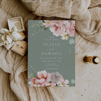Mariage d'élégance rose vif et vert sage