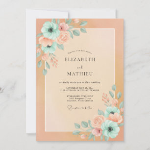 Invitation Mariage Délicat de Printemps aux Abricots