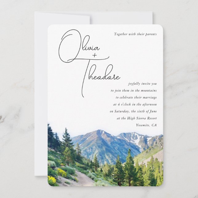 Invitation Mariage des Alpes (Devant)