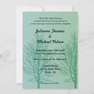 Invitation Mariage des arbres verts